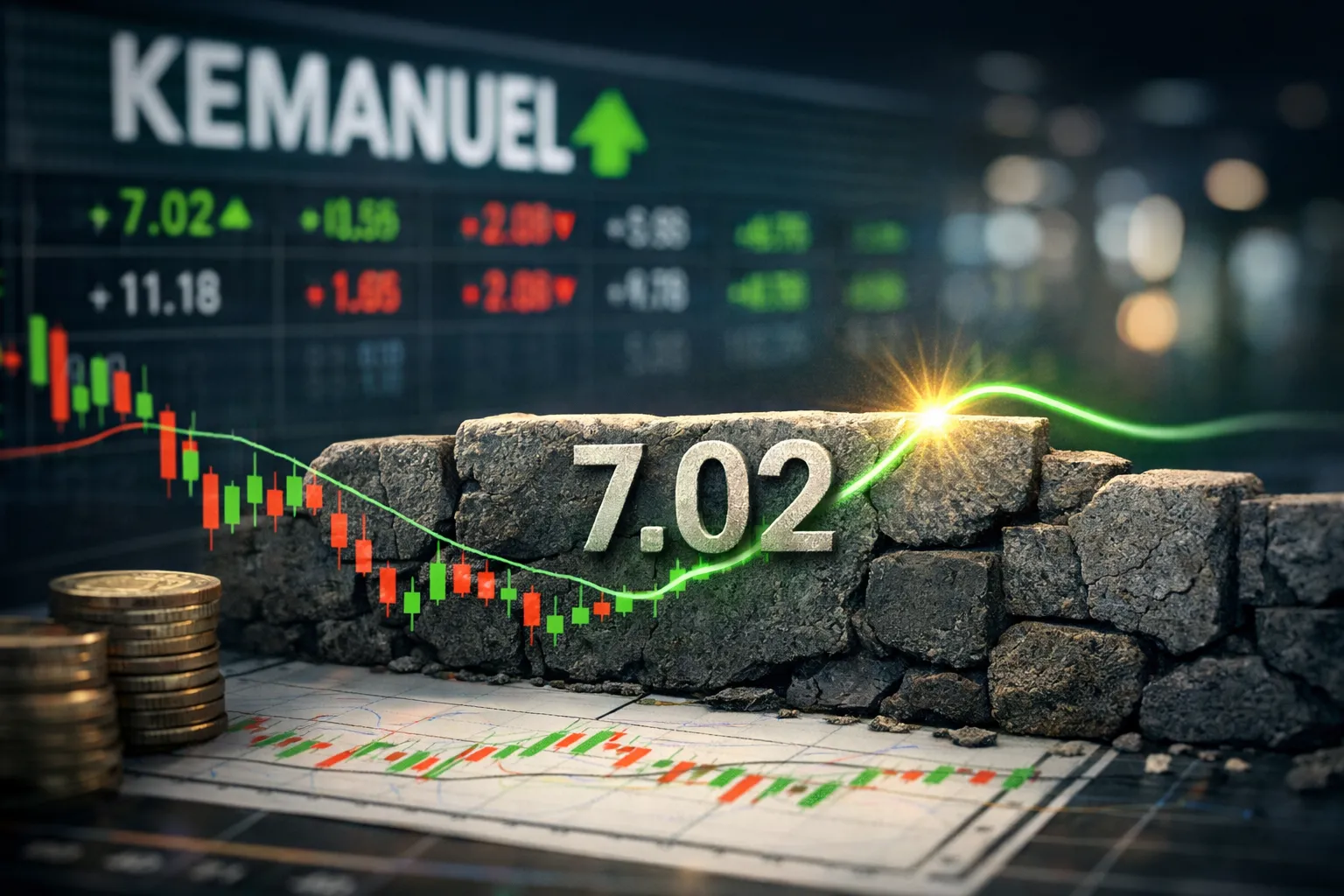 سهم “كيمانويل” يلتقط أنفاسه في مارس ويختبر مقاومة 7.02 ريال وسط نشاط السيولة